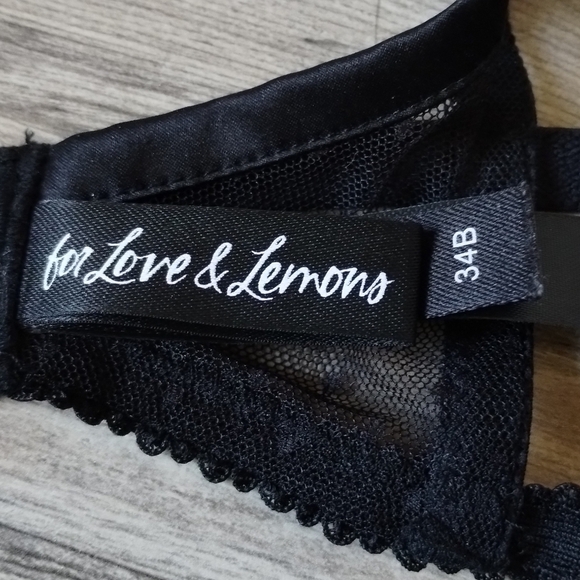 For Love and Lemons Clara Underwire Floral Lace Bra Size 34B - Picture 5 of 6